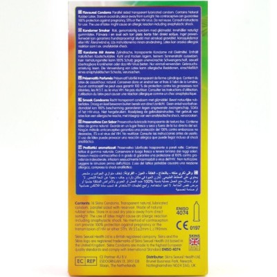 SKINS - PRESERVATIVOS PREMIUM MULTI SABORES PACOTE COM 16 - D-244402 - Dona Pimenta