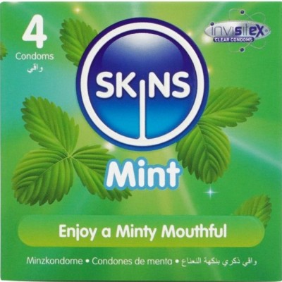SKINS - PRESERVATIVOS MINT PREMIUM PACOTE 4 - D-244406 - Dona Pimenta
