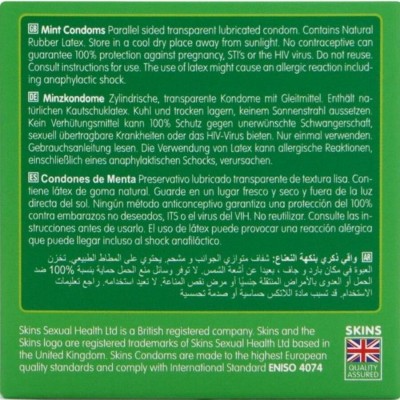 SKINS - PRESERVATIVOS MINT PREMIUM PACOTE 4 - D-244406 - Dona Pimenta