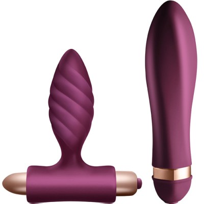 CLIMAXIMUM - KIT DESIRE VIBRADOR TORCIDO + PLUG ANAL - D-244500 - Dona Pimenta