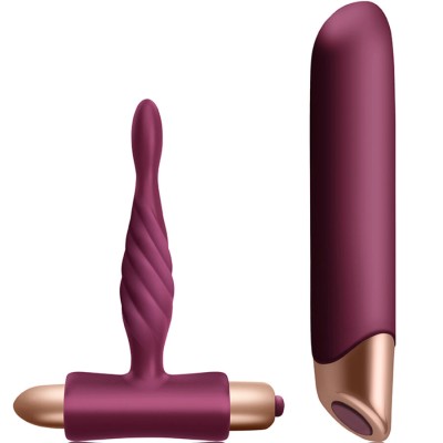CLIMAXIMUM - KIT RAPTURE VIBRADOR CLÁSSICO + PLUG ANAL PARA INICIANTES - D-244514 - Dona Pimenta