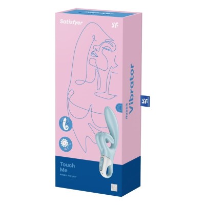 SATISFYER - TOUCH ME COELHO VIBRAO AZUL - D-232927 - Dona Pimenta