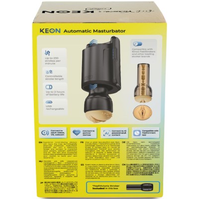 KIIROO - KEON WIFI COMBO VICTORIA JUNE MASTURBADOR AUTOMÁTICO + FEEL STROKER - D-244532 - Dona Pimenta