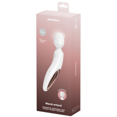 SATISFYER - WAND ERLAND MASSAGEADOR VIBRATÓRIO BRANCO - D-244013 - Dona Pimenta