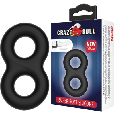 CRAZY BULL - ANEL DUPLO DE SILICONE SUPER SOFT 2 - D-218747 - Dona Pimenta