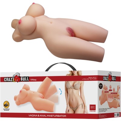 CRAZY BULL - TIFFANY TORSO FEMININO REALISTA VAGINA E ANAL 5,5 KG - D-243855 - Dona Pimenta