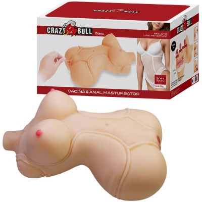 CRAZY BULL - DIANA TRONCO FEMININO REALISTA VAGINA E ANAL 5 KG - D-243862 - Dona Pimenta