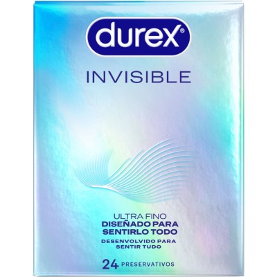 DUREX - PRESERVATIVOS ULTRA FINOS INVISÍVEIS 24 UNIDADES - D-244577 - Dona Pimenta