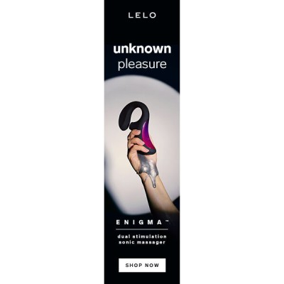 LELO - ENIGMA MASSAGER DE ESTIMULAO DE DUPLA SUCO PRETO - D-228120 - Dona Pimenta