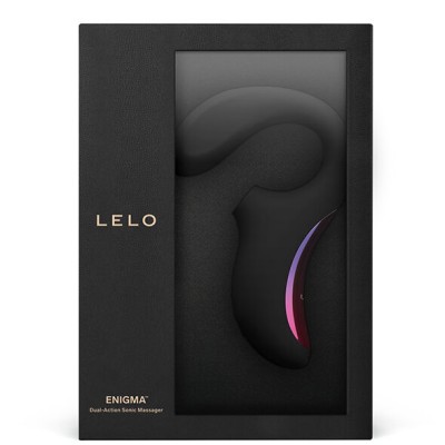 LELO - ENIGMA MASSAGER DE ESTIMULAO DE DUPLA SUCO PRETO - D-228120 - Dona Pimenta