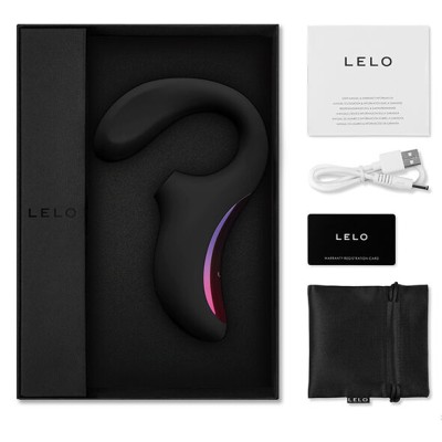 LELO - ENIGMA MASSAGER DE ESTIMULAO DE DUPLA SUCO PRETO - D-228120 - Dona Pimenta