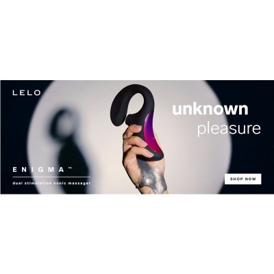 LELO - ENIGMA MASSAGER DE ESTIMULAO DE DUPLA SUCO PRETO - D-228120 - Dona Pimenta
