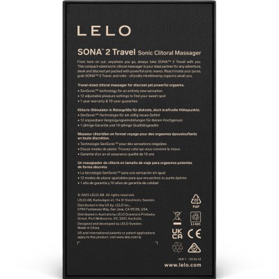 LELO - SONA 2 TRAVEL SONIC CLITORIS MASSAGER ROSA - D-235971 - Dona Pimenta