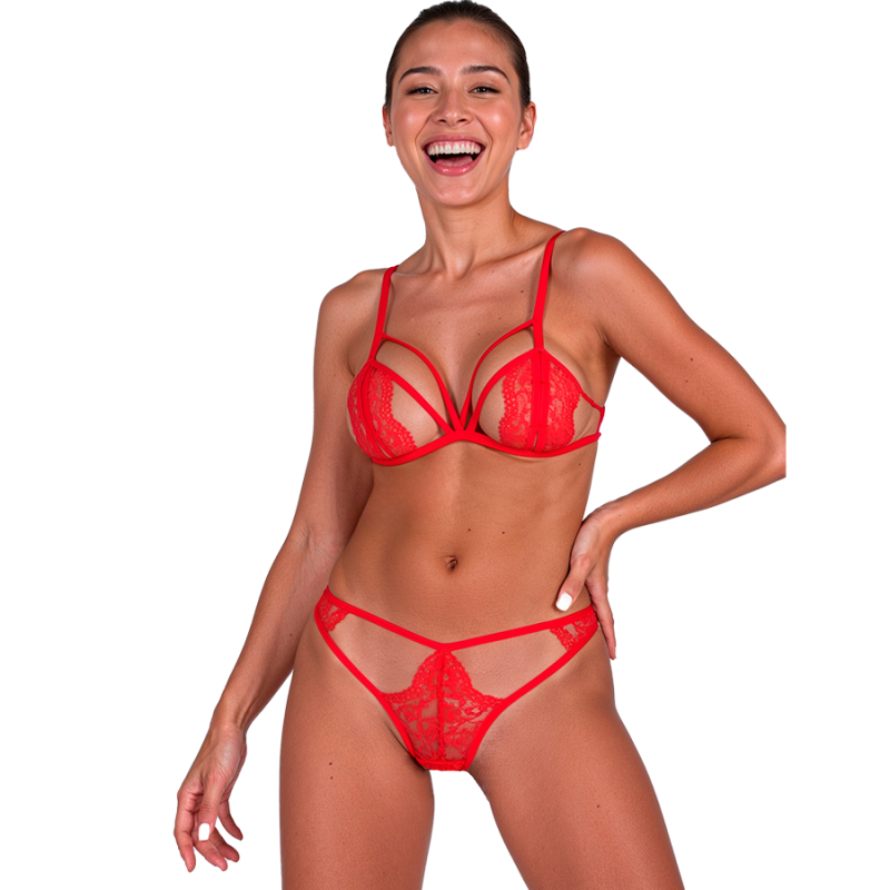 PASSION - SUTIÃ ANUVERA + TANGA SET FIRE BRICK L/XL - D-244596 - Dona Pimenta