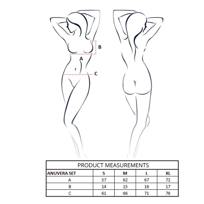 PASSION - CONJUNTO DE SUTIÃ + TANGA ANUVERA BRANCO P/M - D-244599 - Dona Pimenta