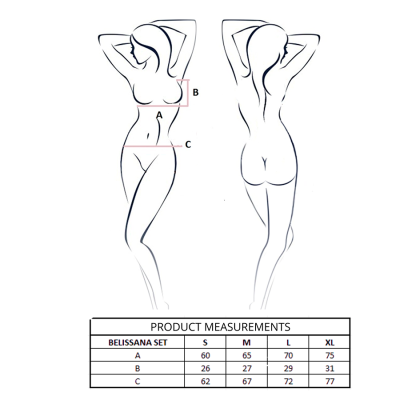 PASSION - CONJUNTO DE SUTIÃ + TANGA BELISSANA AZUL L/XL - D-244632 - Dona Pimenta
