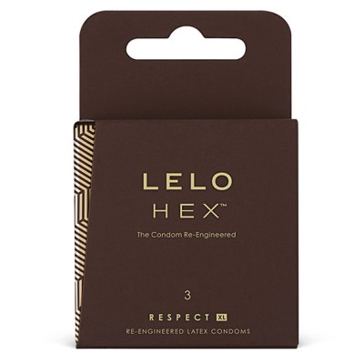 LELO HEX CONDOMS RESPECT XL 3 PACK - D-215962 - Dona Pimenta