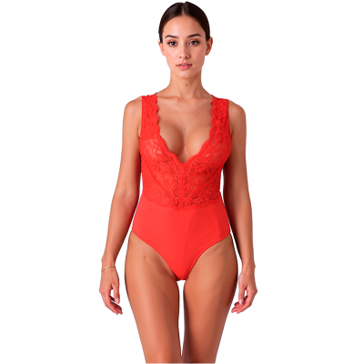 PASSION - EVALIE BODY VERMELHO P/M - D-244587 - Dona Pimenta