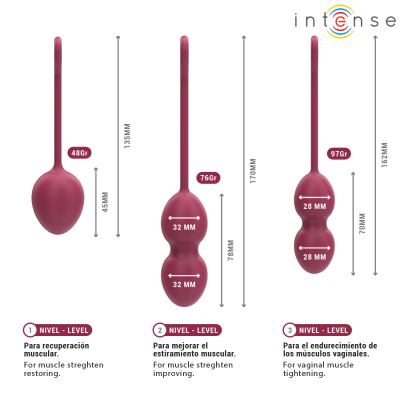 INTENSE - KIT CHARLI KEGEL BALL BURGUNDY - D-244432 - Dona Pimenta