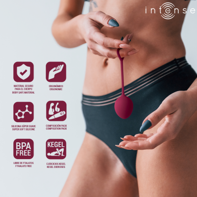 INTENSE - KIT CHARLI KEGEL BALL BURGUNDY - D-244432 - Dona Pimenta