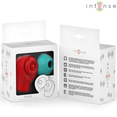 INTENSE - DONNIE ESTIMULADOR DE CLITÓRIS VERMELHO/VERDE - D-241955 - Dona Pimenta