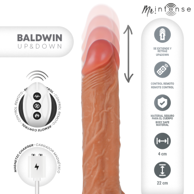 MR INTENSE - CONTROLE REMOTO PARA PÉNIS REALISTA BALDWIN 22 CM -O- 4 CM - D-244423 - Dona Pimenta