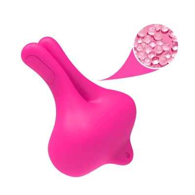ARMONY - GRAMPOS MAGNÃTICOS DE MAMILOS COM VIBRAÇÃO EM FORMA DE COELHO ROSA - D-243052 - Dona Pimenta