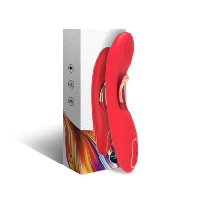 ARMONY - VIBRADOR COM LÍNGUA OSCILANTE VERMELHO - D-243055 - Dona Pimenta