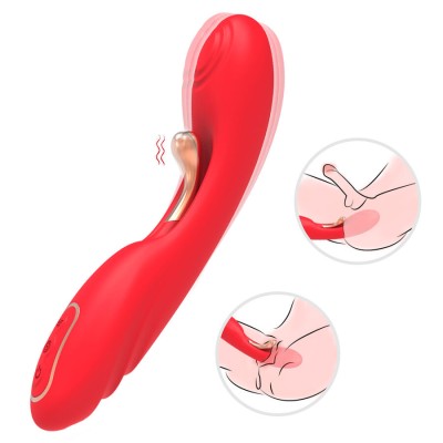 ARMONY - VIBRADOR COM LÍNGUA OSCILANTE VERMELHO - D-243055 - Dona Pimenta