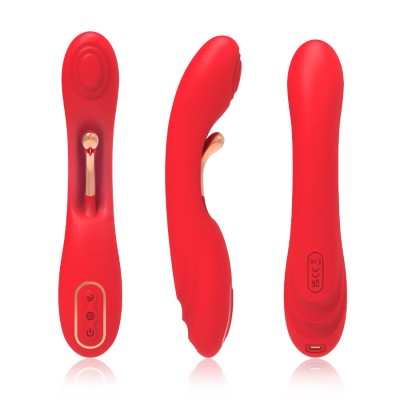 ARMONY - VIBRADOR COM LÍNGUA OSCILANTE VERMELHO - D-243055 - Dona Pimenta