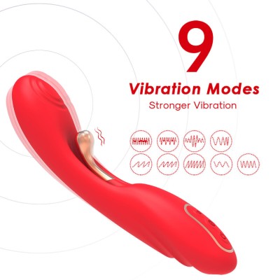 ARMONY - VIBRADOR COM LÍNGUA OSCILANTE VERMELHO - D-243055 - Dona Pimenta