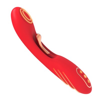 ARMONY - VIBRADOR COM LÍNGUA OSCILANTE VERMELHO - D-243055 - Dona Pimenta