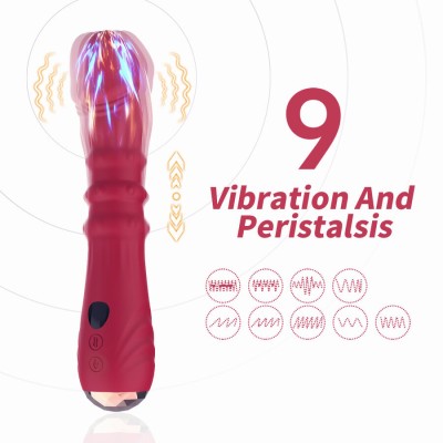 ARMONY - VIBRADOR ESTIMULADOR TERMO-AJUSTÁVEL POINT A DILDO VERMELHO - D-243047 - Dona Pimenta