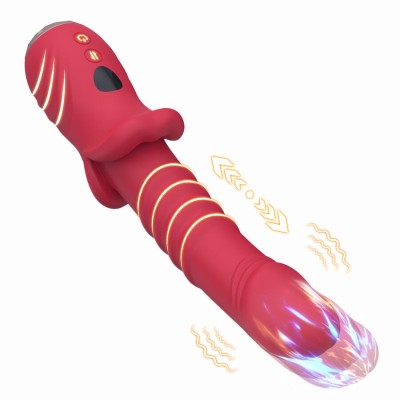 ARMONY - POINT A ESTIMULANTE VIBRADOR DILDO VERMELHO - D-243048 - Dona Pimenta