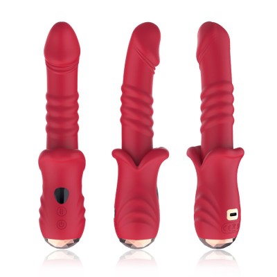 ARMONY - POINT A ESTIMULANTE VIBRADOR DILDO VERMELHO - D-243048 - Dona Pimenta
