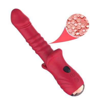 ARMONY - POINT A ESTIMULANTE VIBRADOR DILDO VERMELHO - D-243048 - Dona Pimenta