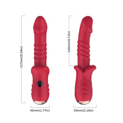 ARMONY - POINT A ESTIMULANTE VIBRADOR DILDO VERMELHO - D-243048 - Dona Pimenta