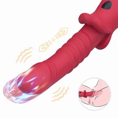 ARMONY - POINT A ESTIMULANTE VIBRADOR DILDO VERMELHO - D-243048 - Dona Pimenta