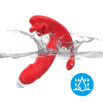 ARMONY - VIBRADOR ANAL CALCINHA C E ESTIMULADOR DO PONTO G CONTROLE REMOTO VERMELHO - D-243050 - Dona Pimenta