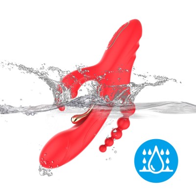 ARMONY - ESTIMULADOR DE PONTO G E CLITÓRIS VIBRADOR VERMELHO - D-243053 - Dona Pimenta