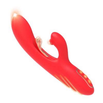 ARMONY - VIBRADOR ESTIMULADOR DE PONTO G E CLITÓRIS COM LÍNGUA OSCILANTE VERMELHO - D-243054 - Dona Pimenta