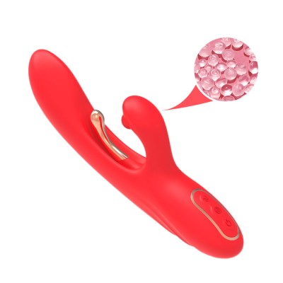 ARMONY - VIBRADOR ESTIMULADOR DE PONTO G E CLITÓRIS COM LÍNGUA OSCILANTE VERMELHO - D-243054 - Dona Pimenta