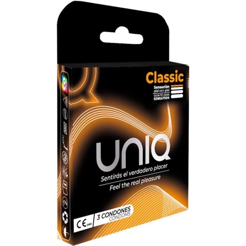 UNIQ CLASSIC SEM LÁTEX PRESERVATIVOS 3 UNIDADES - D-232771 - Dona Pimenta UNIQ CLASSIC SEM LÁTEX PRESERVATIVOS 3 UNIDADES - D-232771 - Dona Pimenta