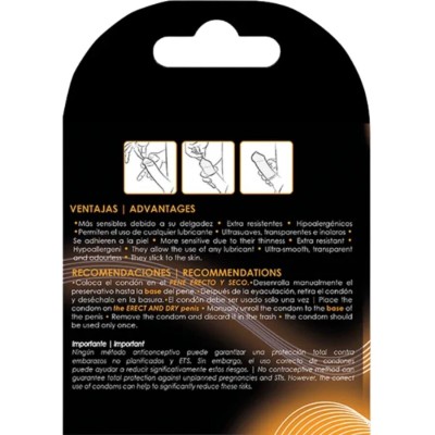 UNIQ CLASSIC SEM LÁTEX PRESERVATIVOS 3 UNIDADES - D-232771 - Dona Pimenta