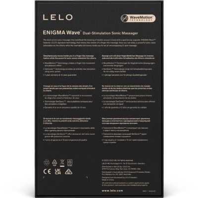 LELO - ENIGMA WAVE MASSAGEADOR DE TRIPLA VIBRAÇÃO PRETO - D-244656 - Dona Pimenta