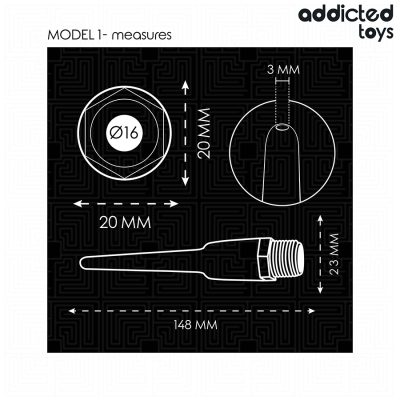 ADDICTED TOYS - LIMPADOR ANAL COM ADAPTADOR UNIVERSAL MODELO 1 - D-244426 - Dona Pimenta