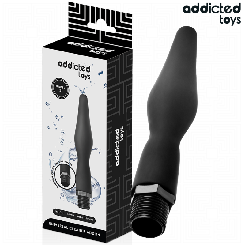ADDICTED TOYS - LIMPADOR ANAL COM ADAPTADOR UNIVERSAL MODELO 2 - D-244427 - Dona Pimenta