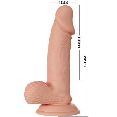 BELO ENCONTRO ZEBULON REALÍSTICO E FLEXÍVEL DILDO 19,4 CM - CARNE - D-234967 - Dona Pimenta