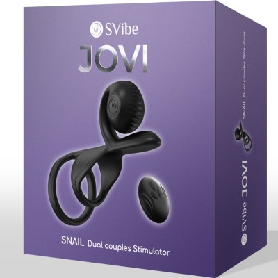 SNAIL VIBE - JOVI COUPLES RING CONTROLE REMOTO PRETO - D-244667 - Dona Pimenta