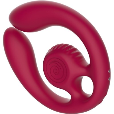 SNAIL VIBE - GIZI DUO ESTIMULADOR DE CASAIS COM CONTROLE REMOTO BURGUNDY - D-244442 - Dona Pimenta
